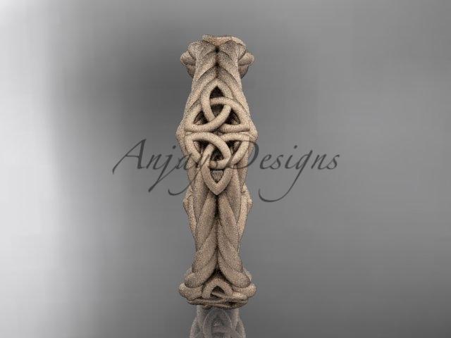 14k rose gold matte finish rope celtic wedding band RPCT9356G