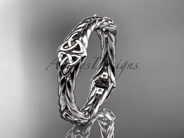 Platinum rope celtic trinity knot wedding band RPCT9356G