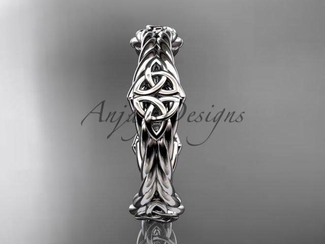 Platinum rope celtic trinity knot wedding band RPCT9356G