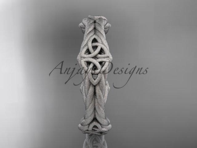 platinum matte finish rope celtic wedding band RPCT9356G
