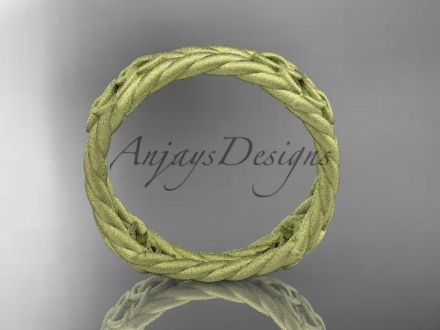 14k yellow gold matte finish rope celtic wedding band RPCT9356G