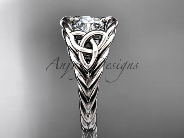 14kt white gold celtic trinity rope wedding ring RPCT964