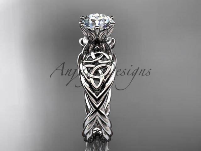 14kt white gold rope celtic engagement rings RPCT970