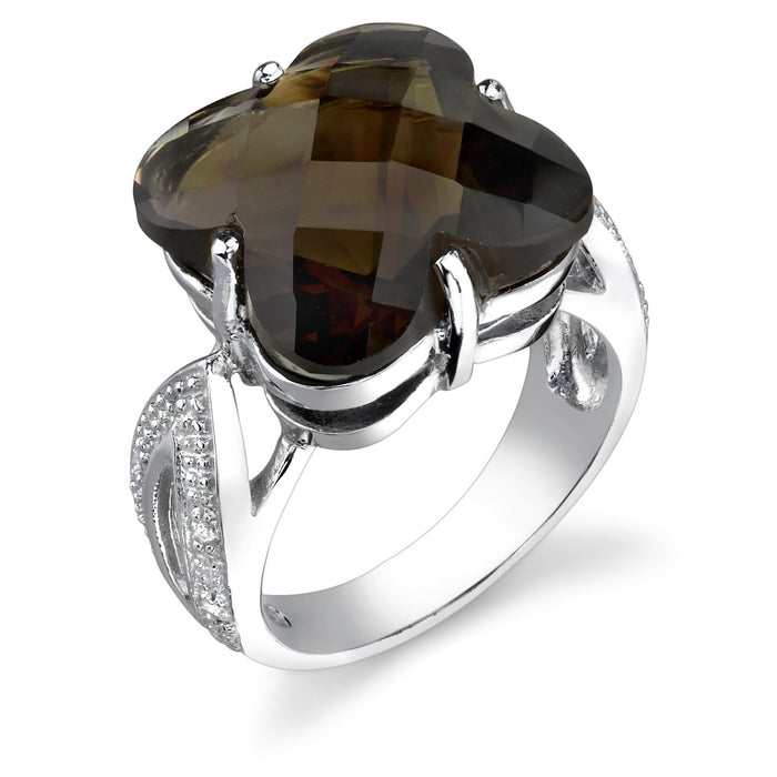 Sterling Silver Smokey Quartz Ring #SR-568SMQ