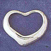 14K WHITE GOLD HEART SLIDE #WG10