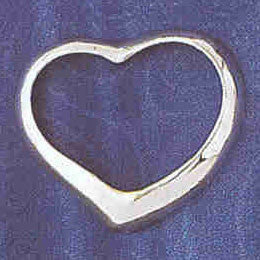 14K WHITE GOLD HEART SLIDE #WG7