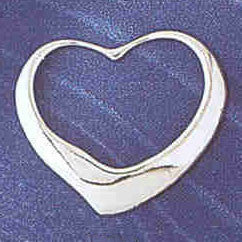 14K WHITE GOLD HEART SLIDE #WG8