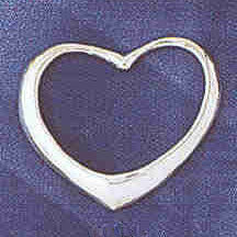 14K WHITE GOLD HEART SLIDE #WG9