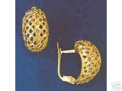 14K GOLD HINGED EARRING #12975