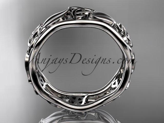 platinum celtic trinity knot engagement ring, wedding band CT7105B - AnjaysDesigns