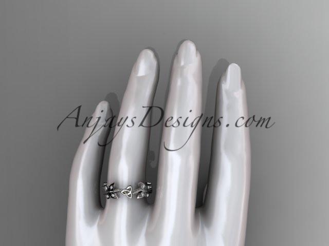 Platinum diamond celtic trinity knot wedding ring, engagement band CT7139B - AnjaysDesigns