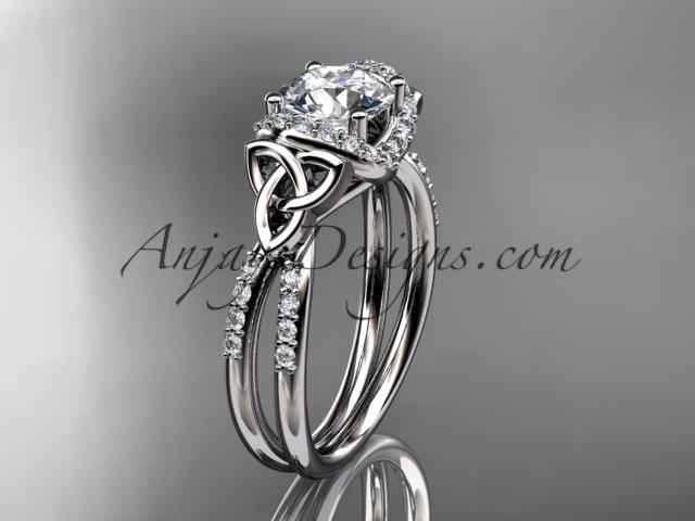 Platinum knot ring hot sale