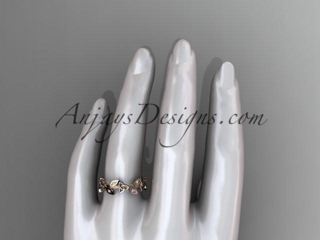 14kt rose gold diamond celtic trinity knot wedding band, engagement ring CT7193B - AnjaysDesigns