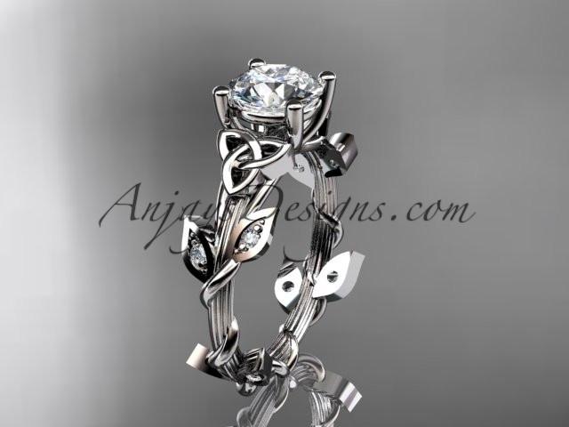 platinum diamond celtic trinity knot wedding ring, engagement ring CT7215 - AnjaysDesigns