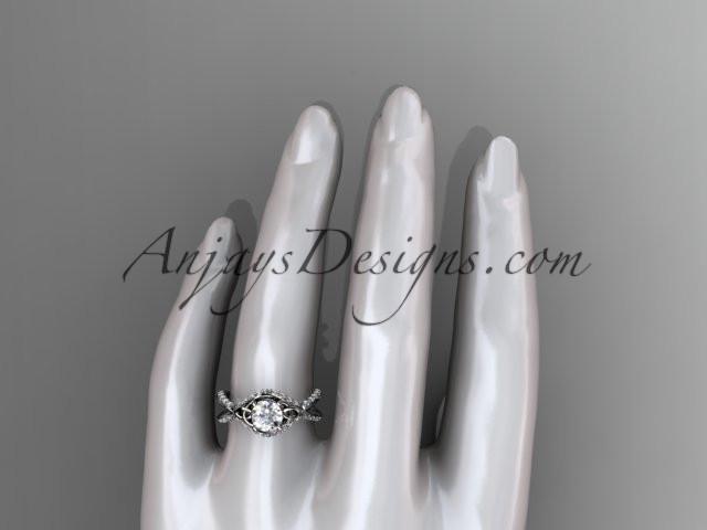 platinum diamond celtic trinity knot wedding ring, engagement ring CT7218 - AnjaysDesigns