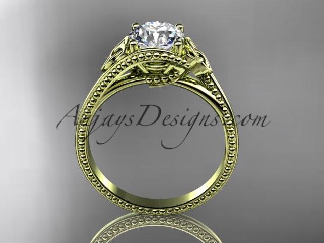 14kt yellow gold celtic trinity knot wedding ring, engagement ring CT7322 - AnjaysDesigns