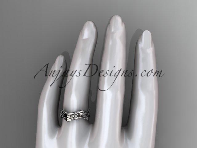 platinum celtic trinity knot wedding band, engagement ring CT7354G - AnjaysDesigns