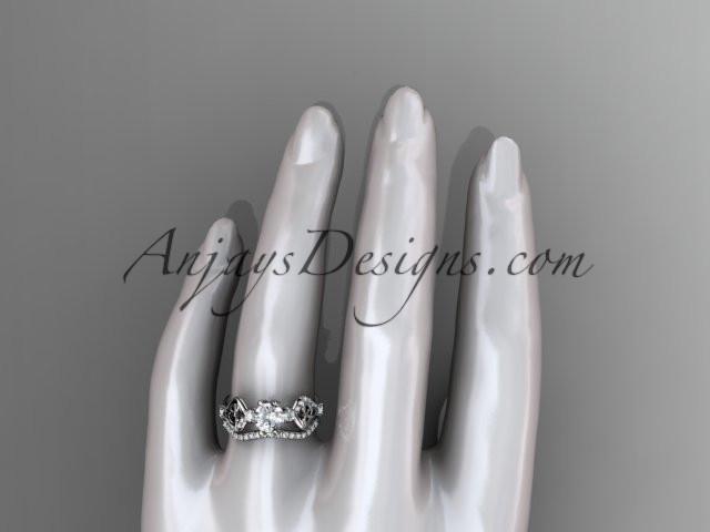 platinum celtic trinity knot engagement set, wedding ring CT768S - AnjaysDesigns