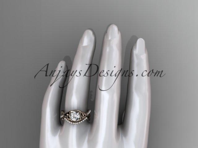 14kt rose gold celtic trinity knot engagement set, wedding ring CT790S - AnjaysDesigns