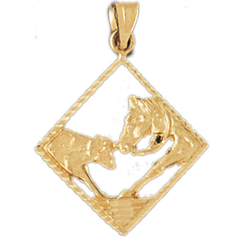 14K GOLD HORSE CHARM - RODEO #1809