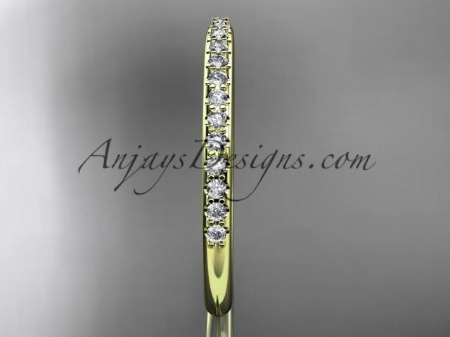 14k yellow gold diamond unique wedding ring,engagement ring, wedding band, stacking ring ADER103 - AnjaysDesigns