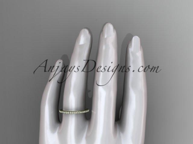 14k yellow gold diamond unique wedding ring,engagement ring, wedding band, stacking ring ADER103 - AnjaysDesigns
