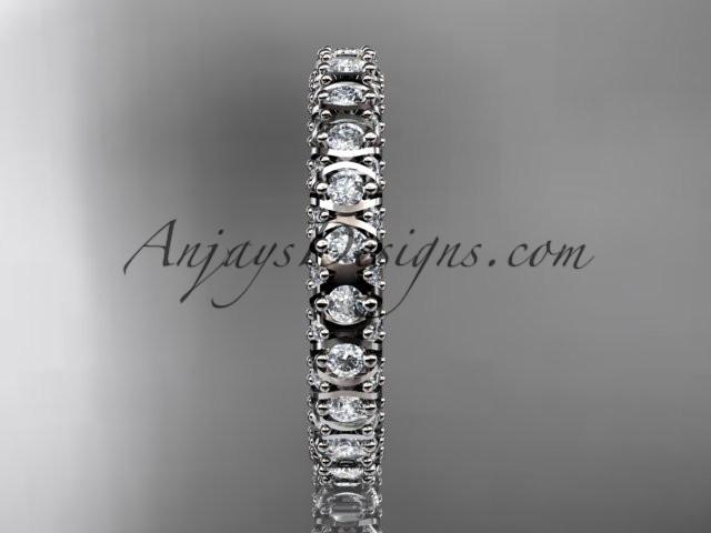 platinum diamond wedding ring, engagement ring, wedding band, eternity ring ADLR123 - AnjaysDesigns