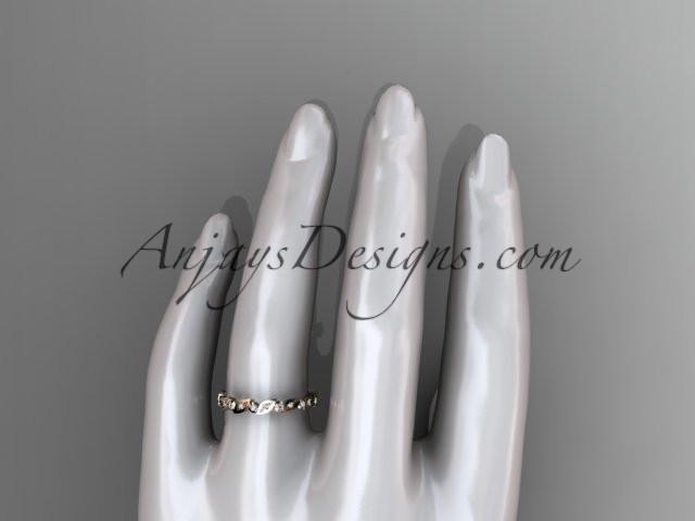 14k rose gold diamond leaf and vine wedding band,engagement ring ADLR12B - AnjaysDesigns, Diamond Wedding Bands - Jewelry, Anjays Designs - AnjaysDesigns, AnjaysDesigns - AnjaysDesigns.co, 
