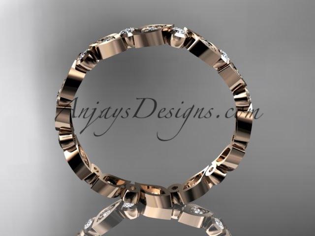 14k rose gold diamond leaf and vine wedding band,engagement ring ADLR13B - AnjaysDesigns, Diamond Wedding Bands - Jewelry, Anjays Designs - AnjaysDesigns, AnjaysDesigns - AnjaysDesigns.co, 