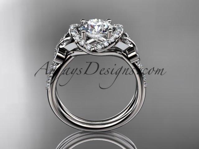 platinum diamond butterfly wedding ring, engagement ring ADLR141 - AnjaysDesigns