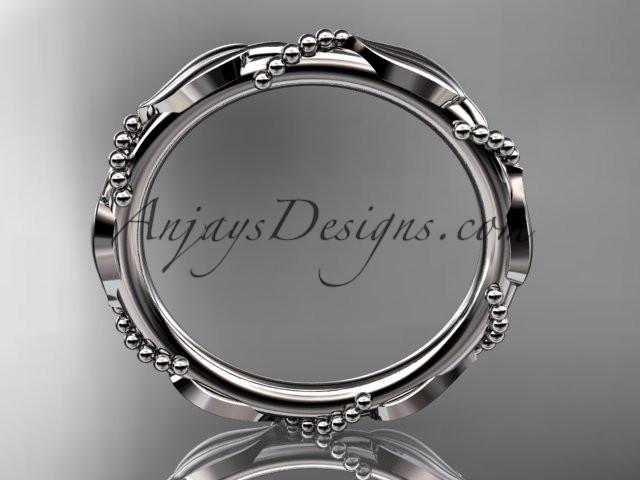 platinum engagement ring, wedding band ADLR178B - AnjaysDesigns