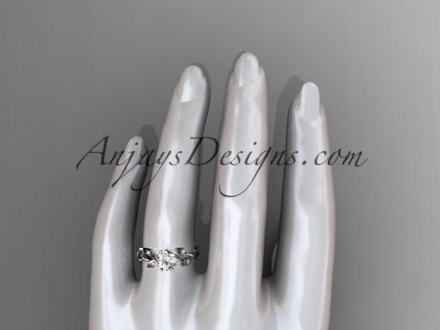 platinum diamond leaf and vine wedding ring,engagement ring ADLR20 - AnjaysDesigns