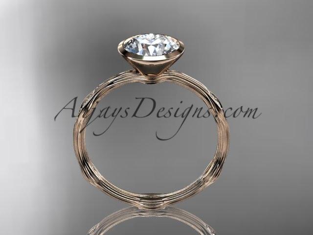 14k rose gold diamond vine wedding ring,engagement ring ADLR21A - AnjaysDesigns