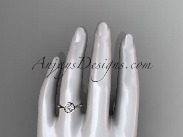 14k rose gold diamond vine wedding ring,engagement ring ADLR21A - AnjaysDesigns