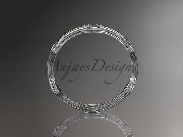 platinum diamond vine wedding ring, engagement ring ADLR21AB - AnjaysDesigns