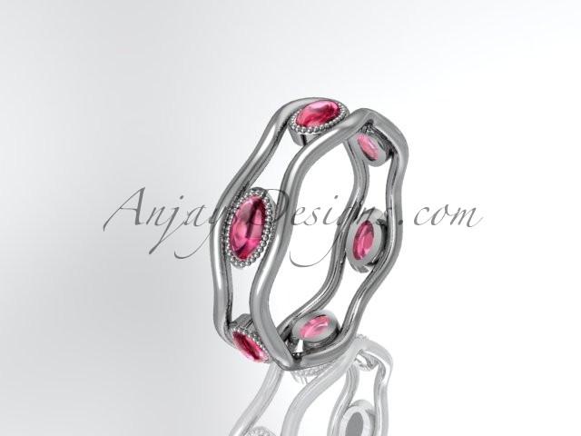 Platinum beautiful wedding ring,engagement band ADLR22 - AnjaysDesigns