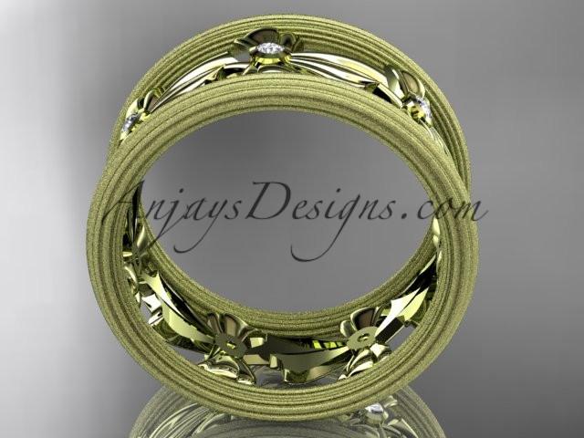 14kt yellow gold bow wedding ring, engagement ring ADLR236 - AnjaysDesigns