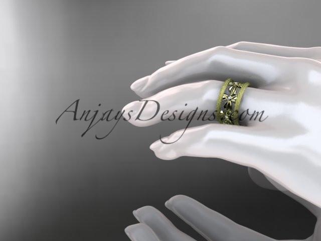 14kt yellow gold bow wedding ring, engagement ring ADLR236 - AnjaysDesigns