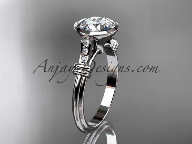 platinum diamond wedding ring,engagement ring ADLR23 - AnjaysDesigns