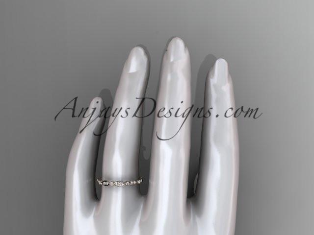 14k rose gold diamond wedding ring,engagement ring ADLR29 - AnjaysDesigns