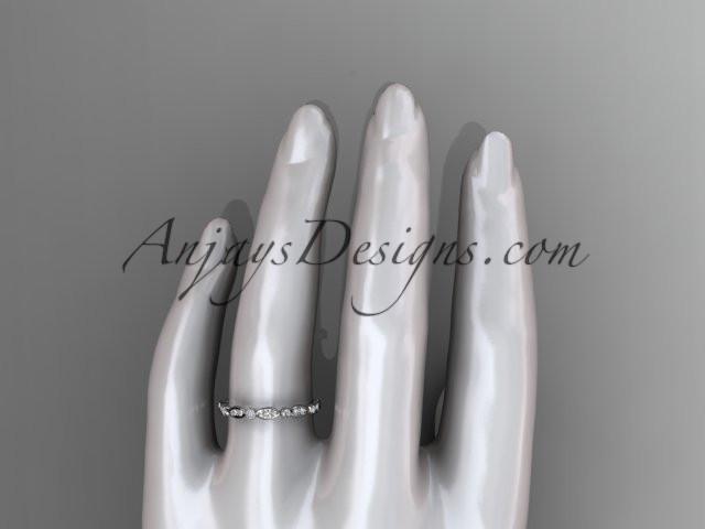 platinum diamond wedding ring, engagement ring ADLR29 - AnjaysDesigns