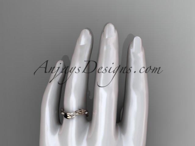 14k rose gold diamond leaf and vine wedding ring, engagement ring ADLR31 - AnjaysDesigns, Diamond Wedding Bands - Jewelry, Anjays Designs - AnjaysDesigns, AnjaysDesigns - AnjaysDesigns.co, 