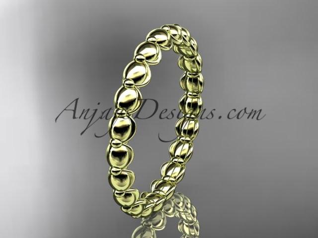 14k yellow gold wedding ring, engagement ring, wedding band ADLR34B - AnjaysDesigns
