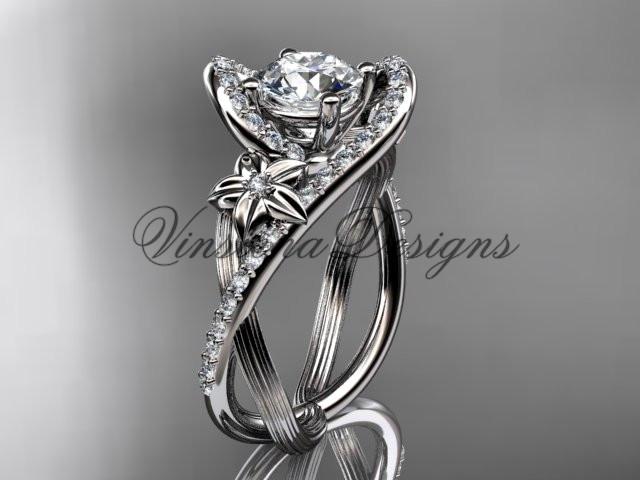 platinum diamond unique engagement ring, ADLR369P