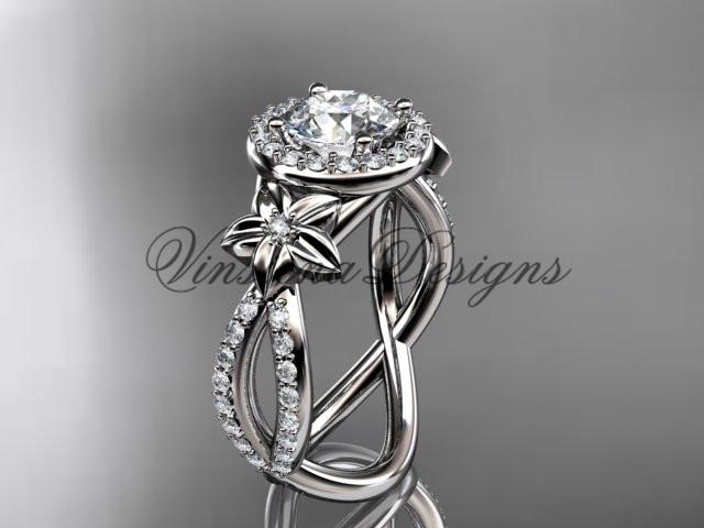 platinum  diamond unique engagement ring, wedding ring ADLR374P