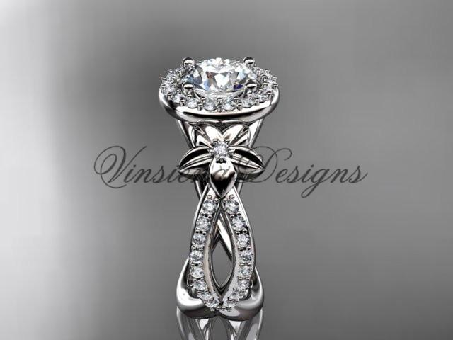 platinum  diamond unique engagement ring, wedding ring ADLR374P