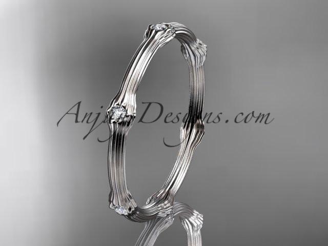 platinum diamond vine wedding ring, engagement ring ADLR37 - AnjaysDesigns