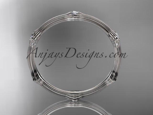 platinum diamond vine wedding ring, engagement ring ADLR37 - AnjaysDesigns