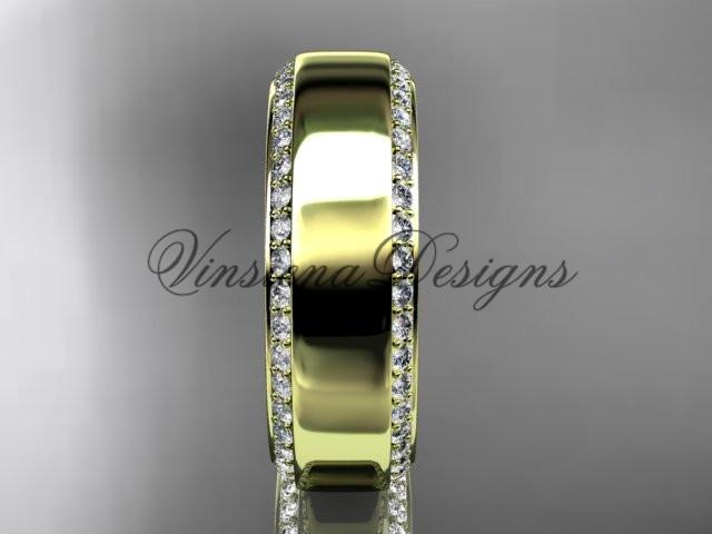 14k yellow gold classic wedding band, engagement ring ADLR380G