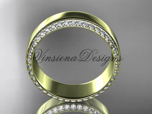 14k yellow gold classic wedding band, engagement ring ADLR380G